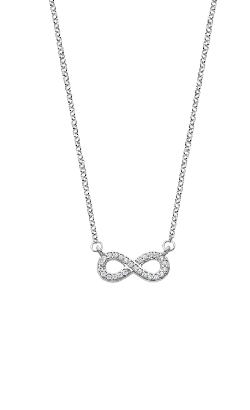 Infinity CZ Necklace - Sterling Silver