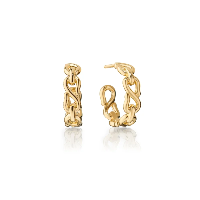 Monica Rich Kosann Gold Infinity Hoop Earrings