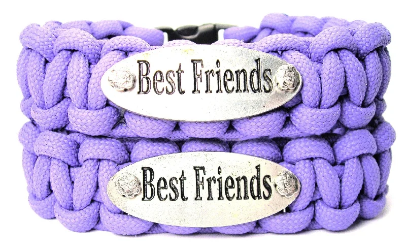 Double Set Of 2 Best Friends 550 Military Spec Paracord Bracelets