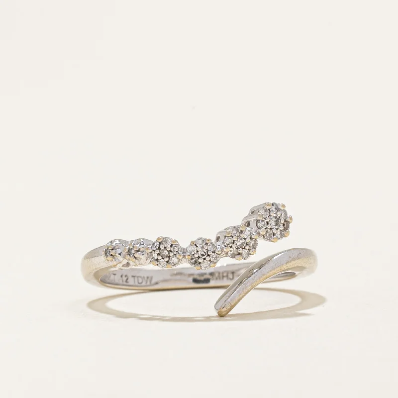 Diamond Bypass Ring | 0.12ctw | SZ 7.25 |