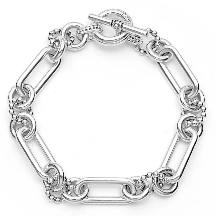 LAGOS Signature Caviar Toggle Clasp Bracelet in Sterling Silver