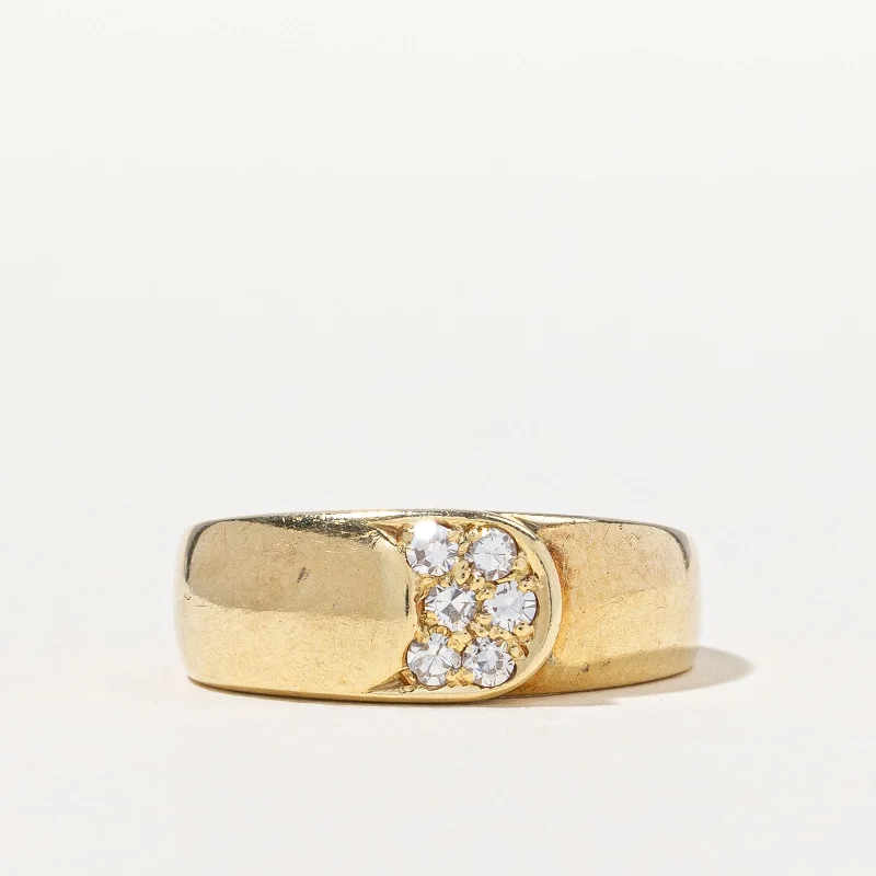 Pave Set Diamond Ring | 0.18ctw | SZ 5.5 |