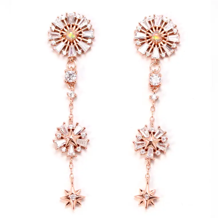 Nora Opal Burst Drop Earrings