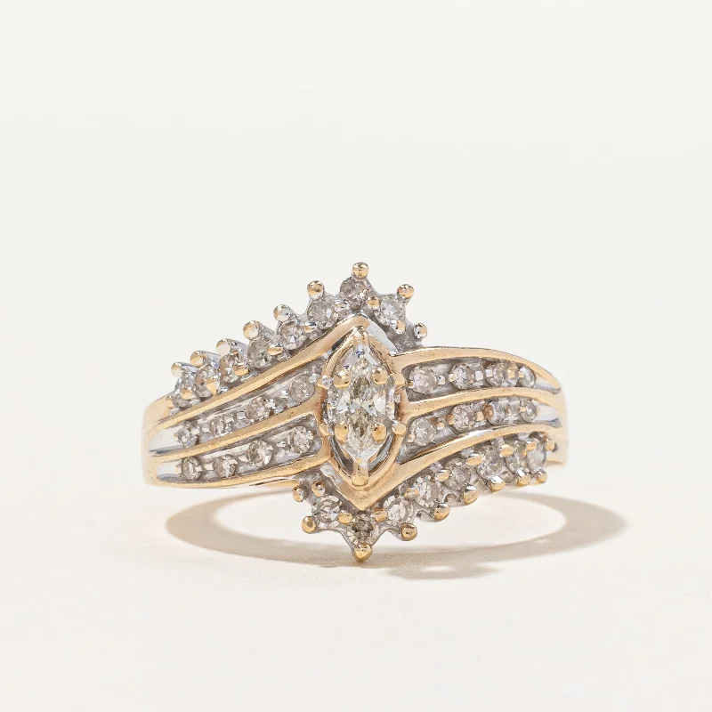 Diamond Waterfall Ring | 0.33ctw | SZ 7.75 |