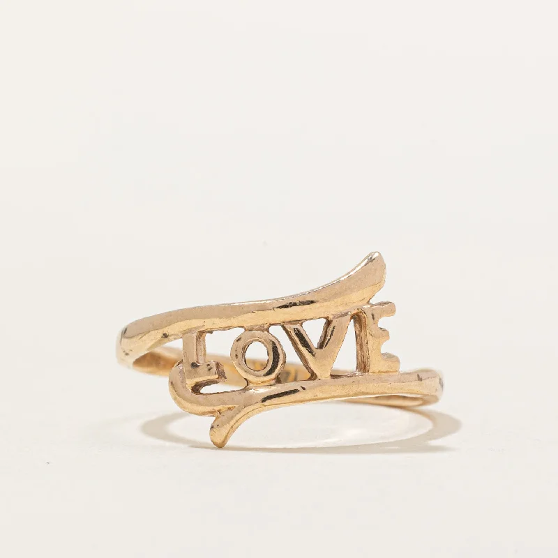 10k Yellow Gold Love Ring | SZ 6 |