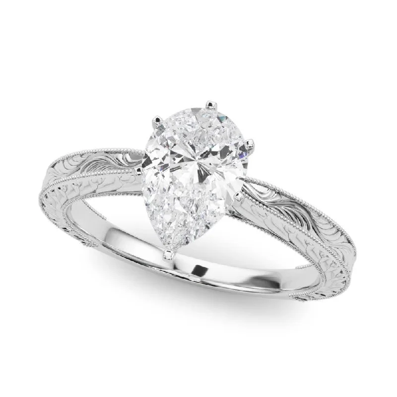 Addison Pear Engagement Ring 1.0 Ct IGI Certified