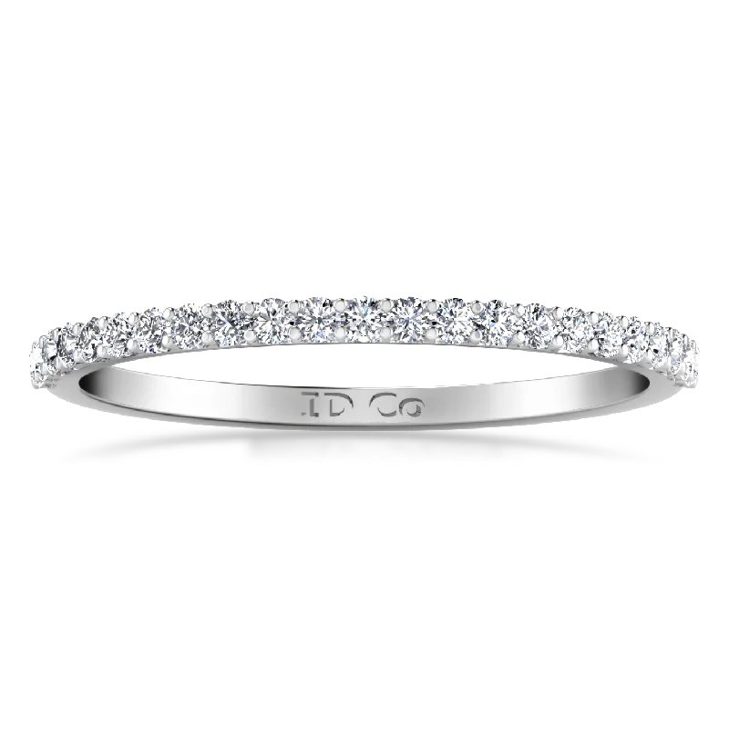 Diamond Wedding Band Tres Jolie 0.17 Cts 14K White Gold