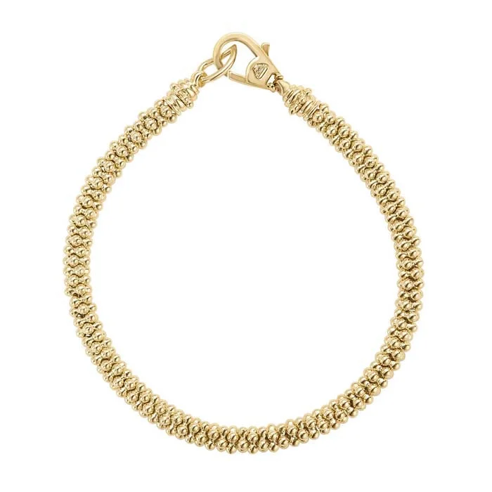 LAGOS Caviar Thin Beaded Bracelet in 18K Yellow Gold