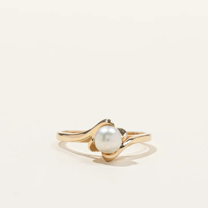 Claw Set Pearl Ring | SZ 8.75 |