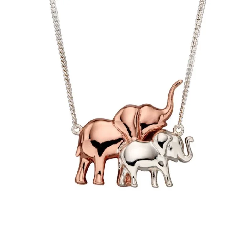 Mum & Baby Elephant Necklace