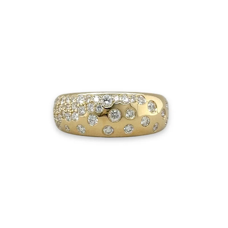 14K Y Gold 1.12ctw G/SI1 Wide Diamond Ring