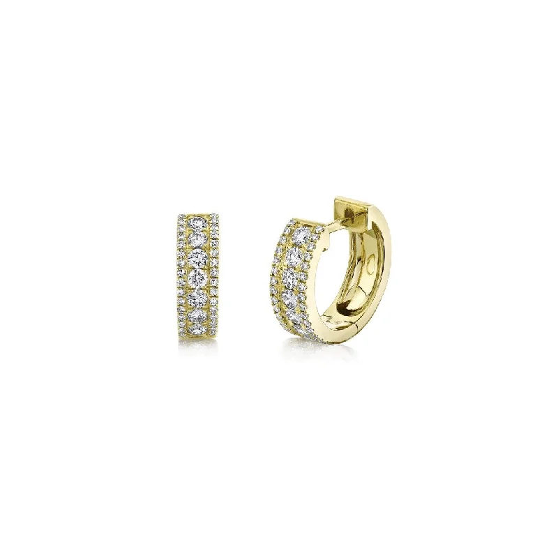 Shy Creation Diamond 0.49ct Huggie Earrings