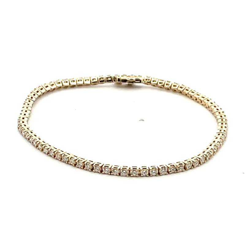 14 KT Yellow Gold Tennis Bracelet