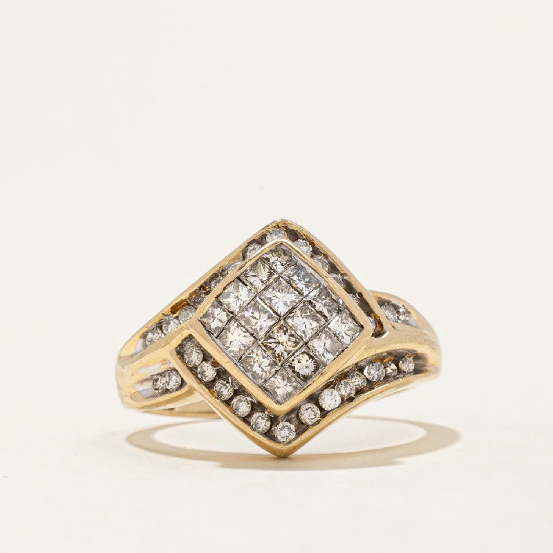 Diamond Cocktail Ring | 1.02ctw | SZ 7 |