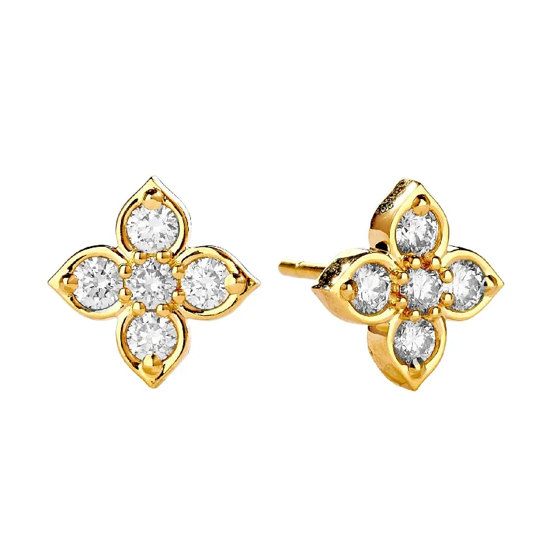 Four Leaf Diamond Studs