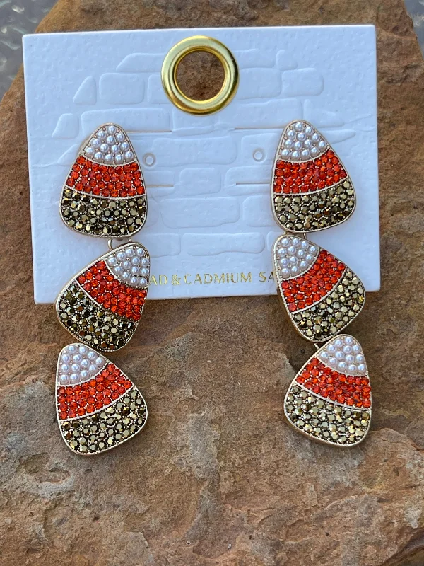 Candy Corn Earrings