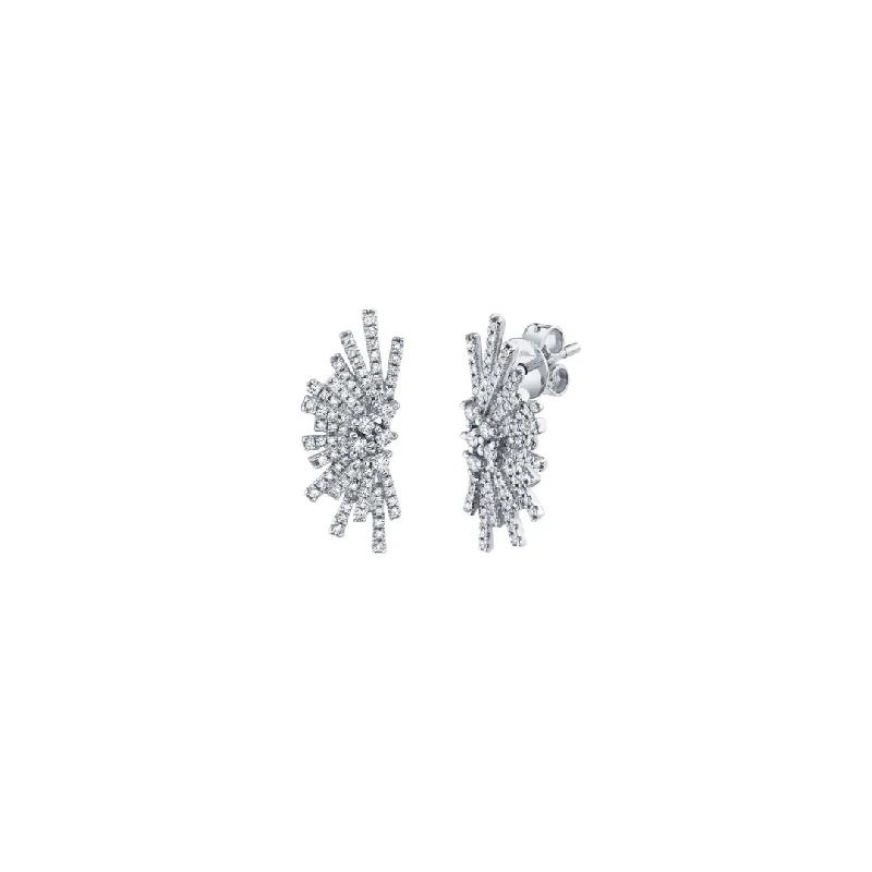 Shy Creation Diamond Firework Stud Earrings