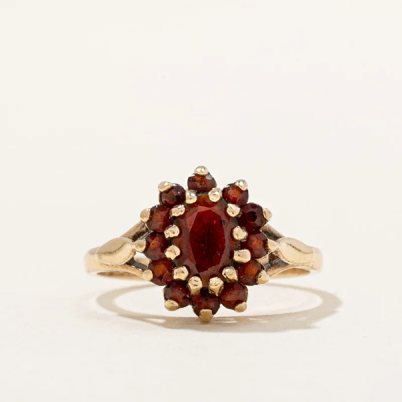 1976 Dublin Garnet Cocktail Ring | 1.20ctw | SZ 5.25 |