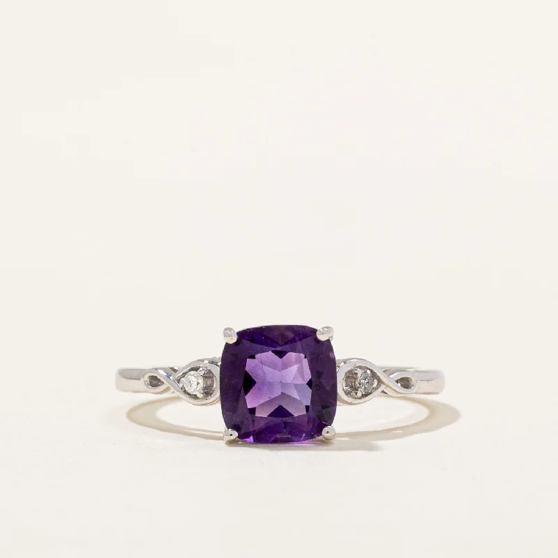 Amethyst & Diamond Ring | 1.40ct, 0.02ctw | SZ 6.75 |