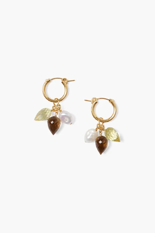 Delphine Hoop Earrings Natural Mix