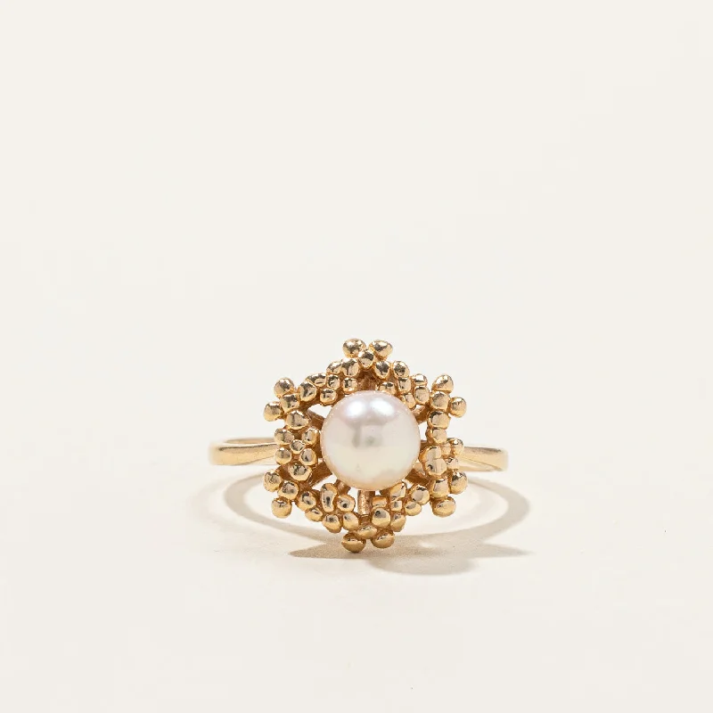 Birks' Pearl Gold Ring | SZ 6 |