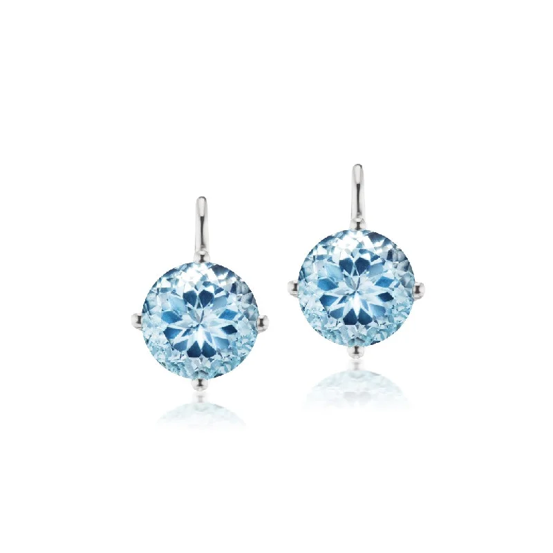 Jane Taylor Blue Topaz Large Round Drop Earrings