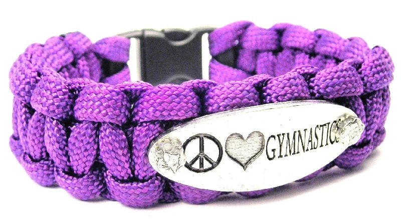 Peace Love Gymnastics 550 Military Spec Paracord Bracelet