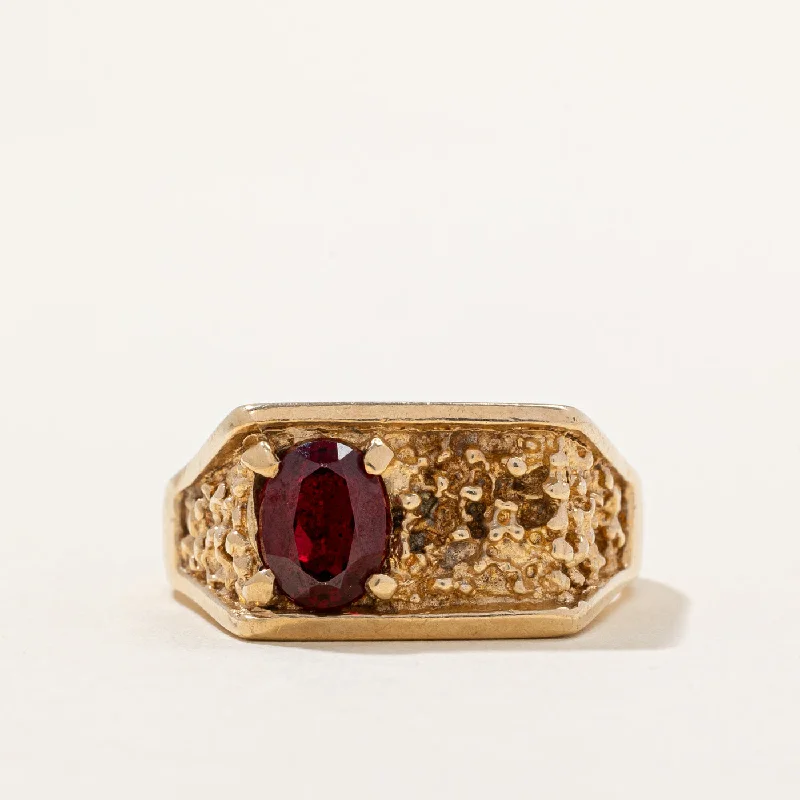 Synthetic Ruby Cocktail Ring | 1.65ct | SZ 9.5 |