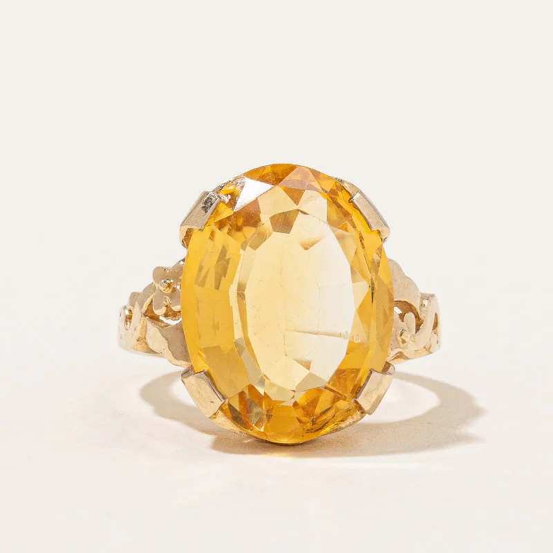 Citrine Cocktail Ring | 4.60ct | SZ 4.25 |