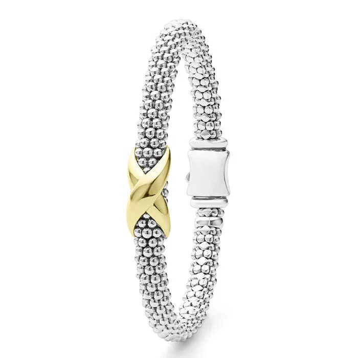 LAGOS X Caviar Bracelet in Sterling Silver and 18K Yellow Gold