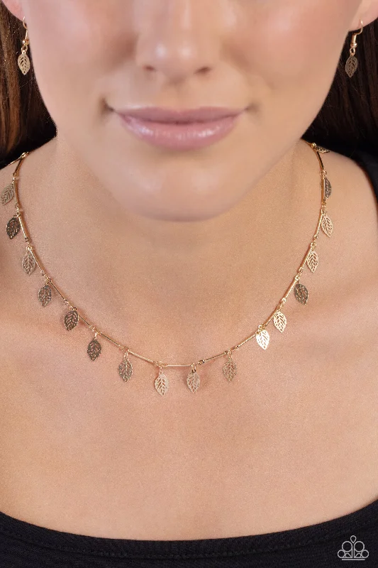 LEAF a Light On - Gold Choker