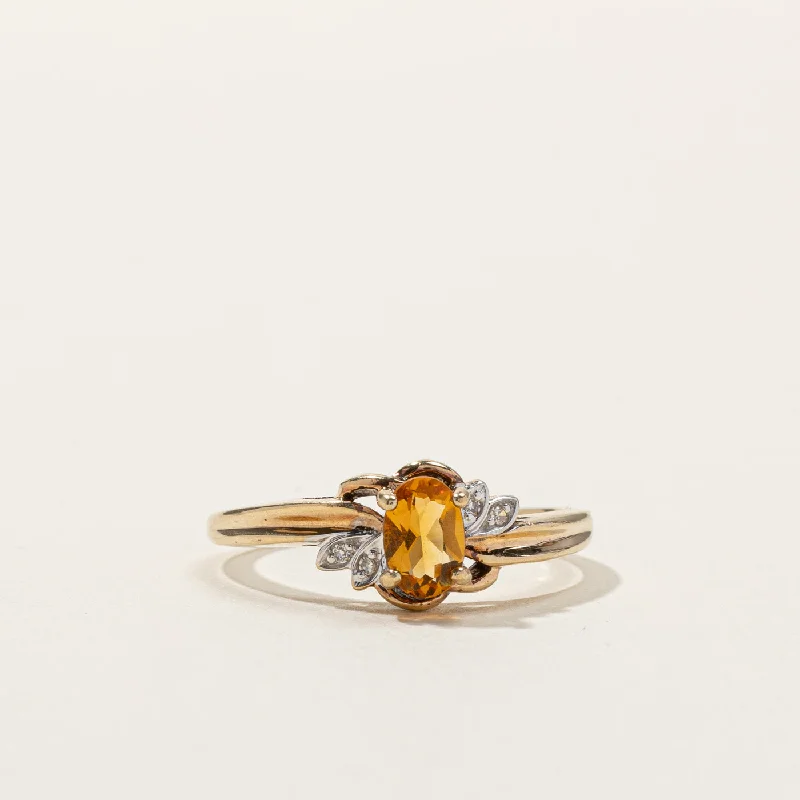 Citrine & Diamond Ring | 0.33ct | 0.02ctw | SZ 7.5 |