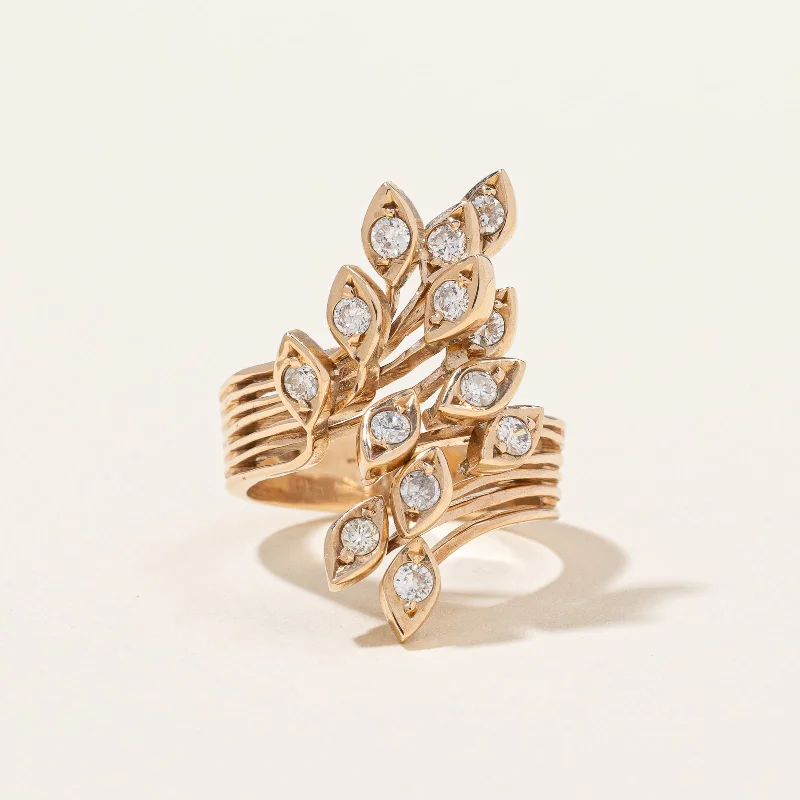 Diamond Bypass Ring | 0.33ctw | SZ 4 |