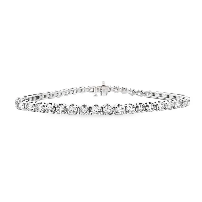 Mountz Collection 7” 6.86CTW Illusion Set Diamond Straightline Bracelet in 14K White Gold