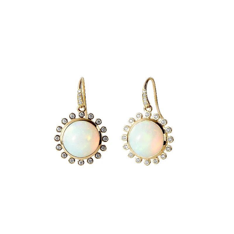 Opal Cabochon Earrings