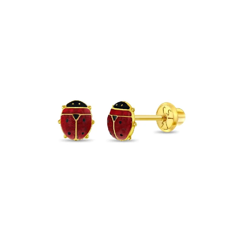 Red Ladybug Little Girl's Stud Earring