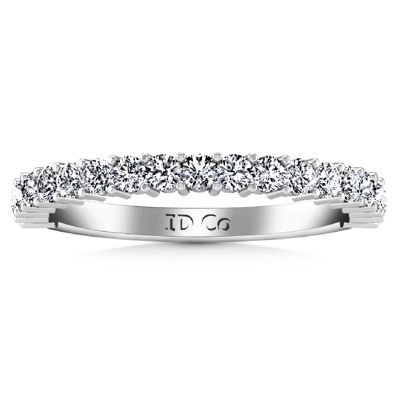 Five Stone Diamond Wedding Band Brighton  0.5 Cts 14K White Gold