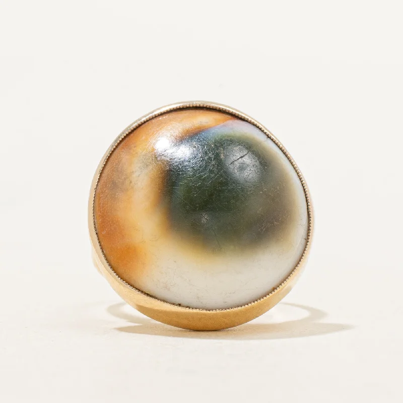 Operculum Shell Cocktail Ring | 14.00ct | SZ 4.25 |