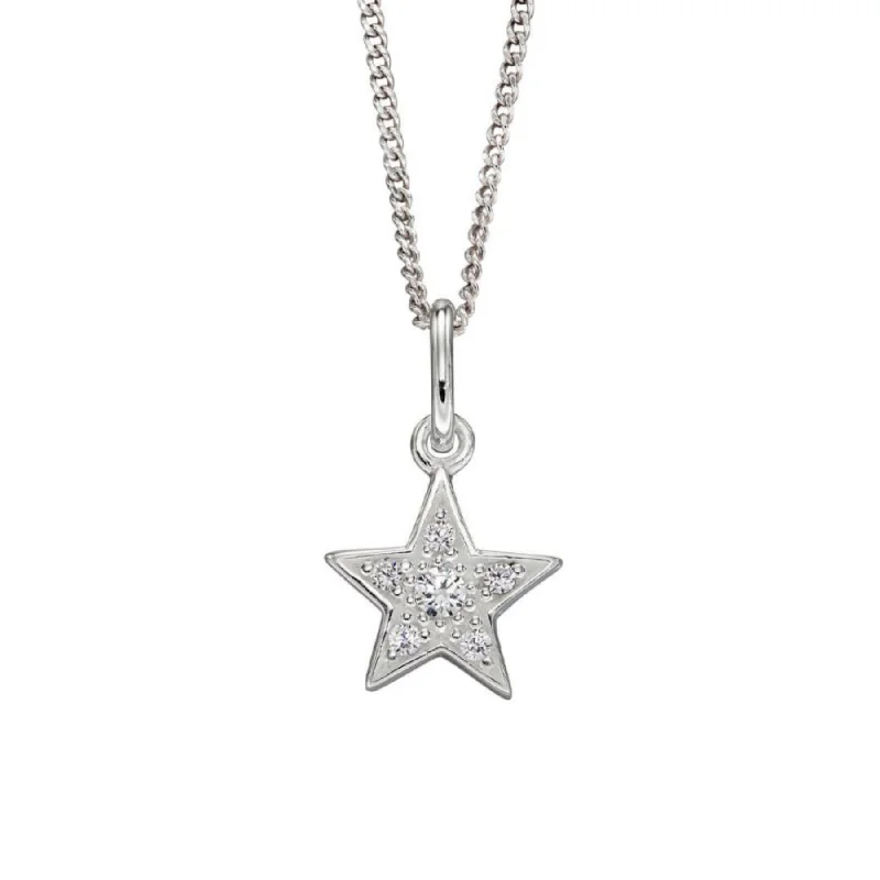 Dazzling Star Necklace - Sterling Silver