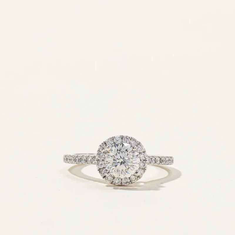 Halo Diamond Engagement Ring | 1.32ctw | SZ 5 |