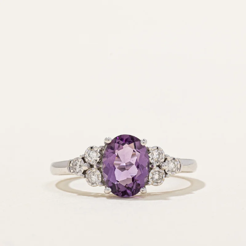 Amethyst & Diamond Ring | 1.00ct, 0.12ctw | SZ 6.25 |