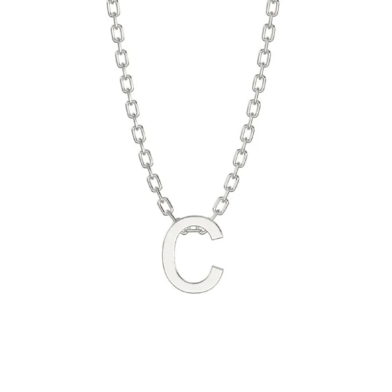 Initial Necklace - Sterling Silver