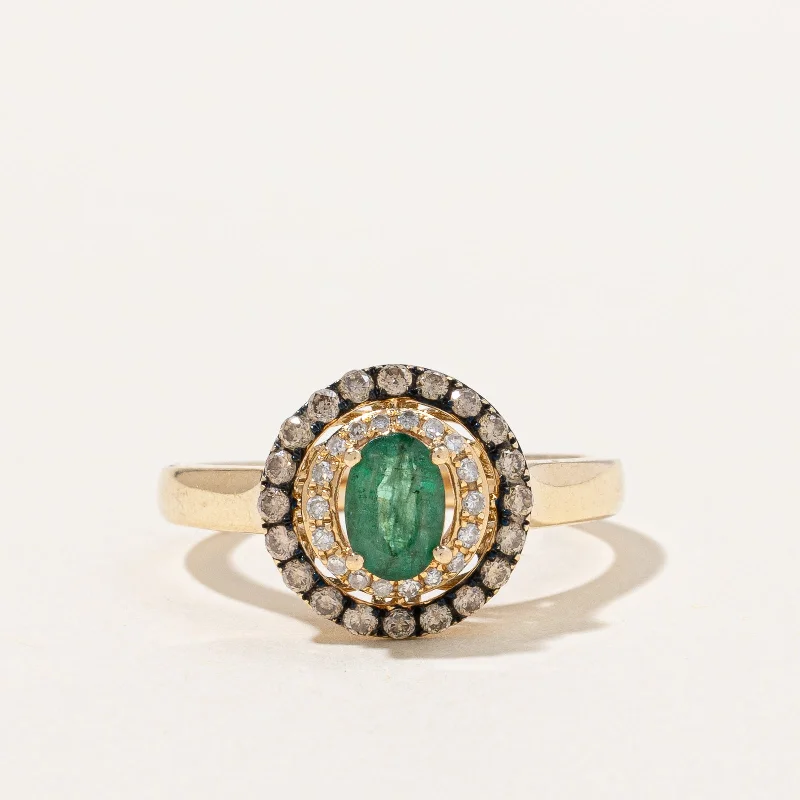 Effy' Emerald & Diamond Ring | 0.30ct, 0.24ctw | SZ 5.25 |