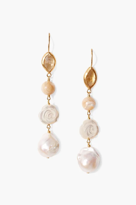 Roseto Tiered Earrings Natural