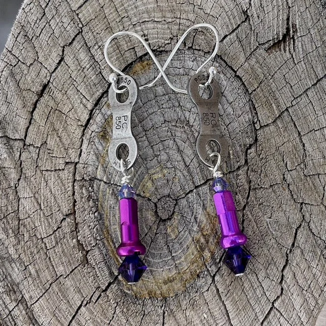 Bicycle parts earrings