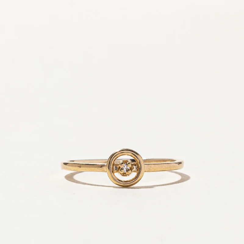 Diamond Yellow Gold Ring | 0.005ct | SZ 6 |