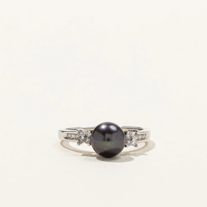 Pearl & Diamond Ring | 0.10ctw | SZ 6.75 |