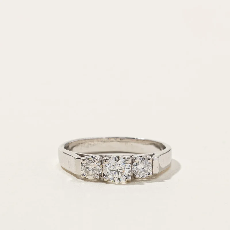 Three Stone Diamond Ring | 1.02ctw | SZ 9.75 |