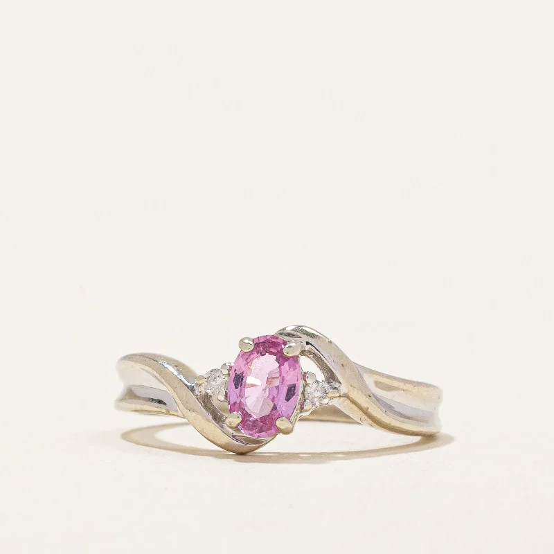 Pink Sapphire & Diamond Ring | 0.42ct, 0.02ctw | SZ 5.75 |