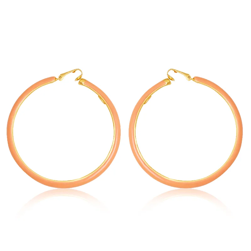 Sunset Glow Clip On Hoop Earrings